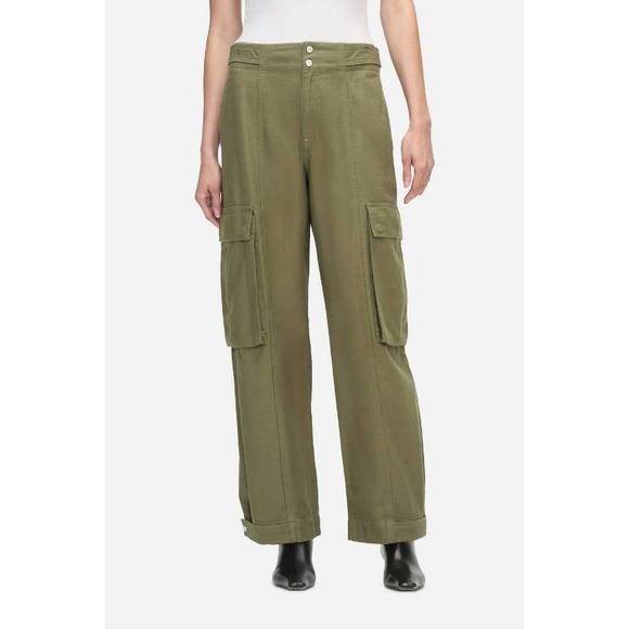 NEW FRAME wide leg cargo jeans in poblano - Picture 1 of 7